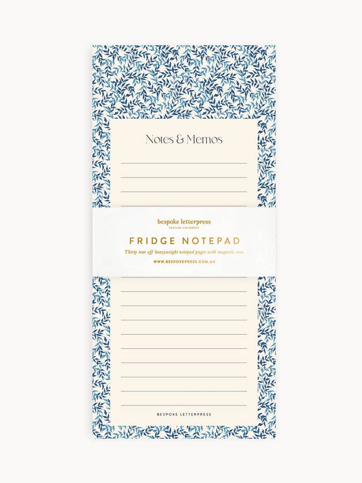Bluebloom Ivy Notes & Memos List DL Notepad for wholesale by Bespoke Letterpress