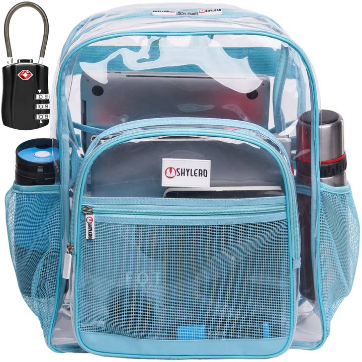 Clear Backpack For School XL | Turquoise Rhino for wholesale by SHYLERO