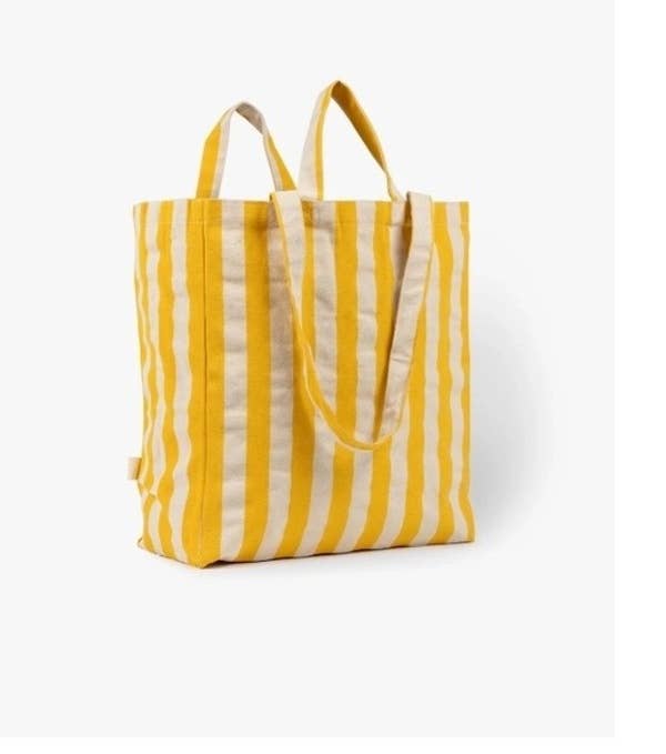 Alo Organic International - Wholesale Tote Bag - Women's - Striped Canvas Tote Bag Original - W14.6" X H18.5" X G7.1"