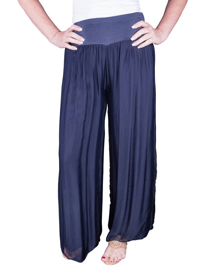 TINA Stephens Italy/Tees By Tina - Wholesale Pants - Women's - Eva Silk Side Slit Pant (PL206)14