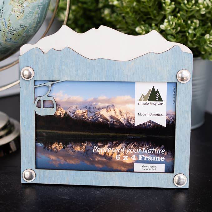 Layered Ski Gondola SkiLift Photo/Picture Frame 4 x 6 for wholesale by Simple and Sylvan