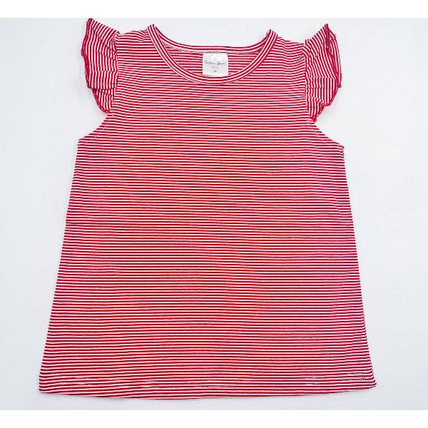 Shirt - Striped Flutter Sleeve for wholesale by Southern Proper Blanks