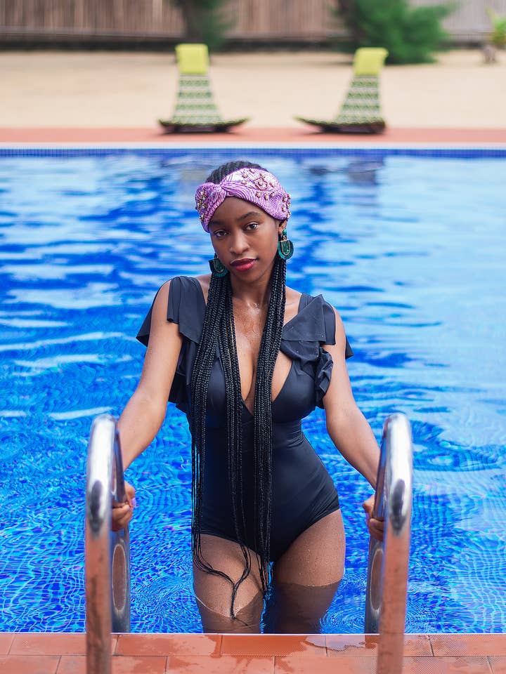 SWIRLS BEADED HEADBAND for wholesale by Eclectic Chique