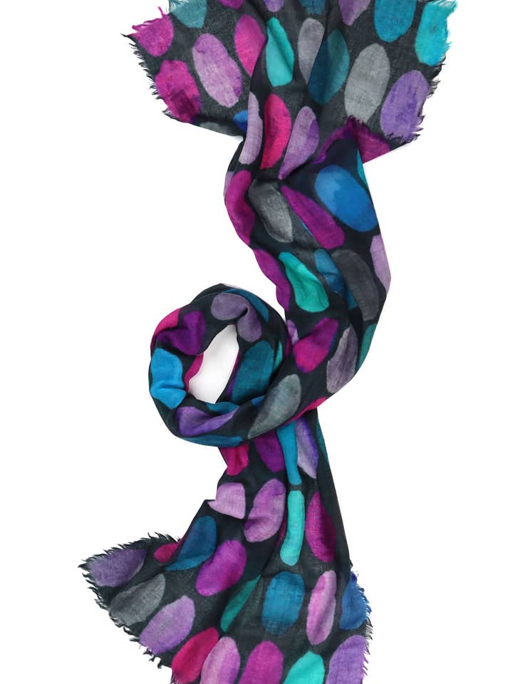 Bufanda/bufanda de lana merino - Philline - azul invierno para venta al por mayor de SALTO