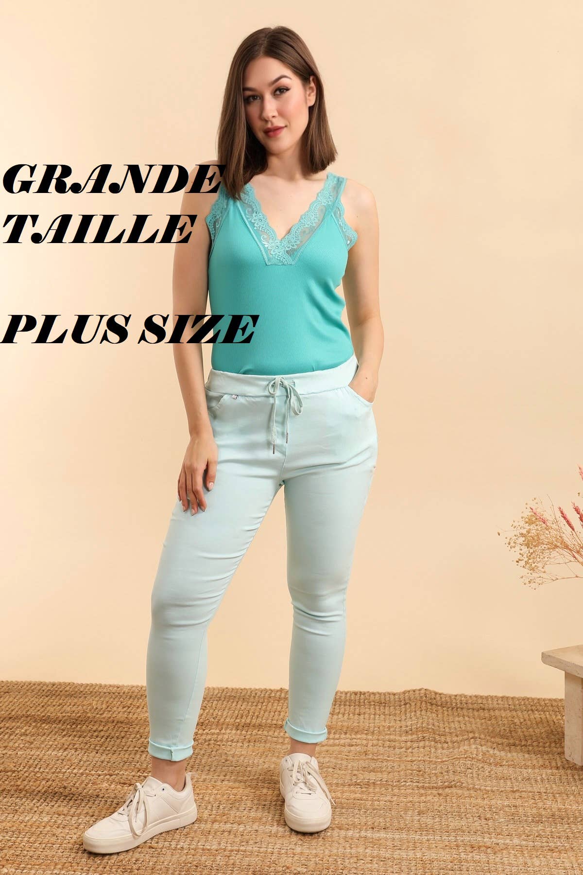 ZAFA PARIS - Wholesale Pants – Women's - 74FB0P002-PLUS size-pantajogg with pouch52