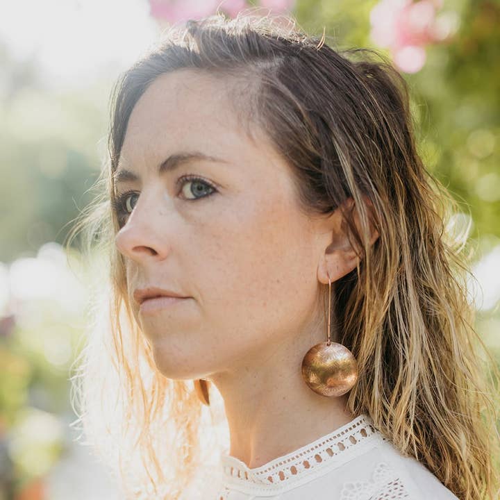 Domed Starburst Patinated Copper for wholesale by Hana Moriah