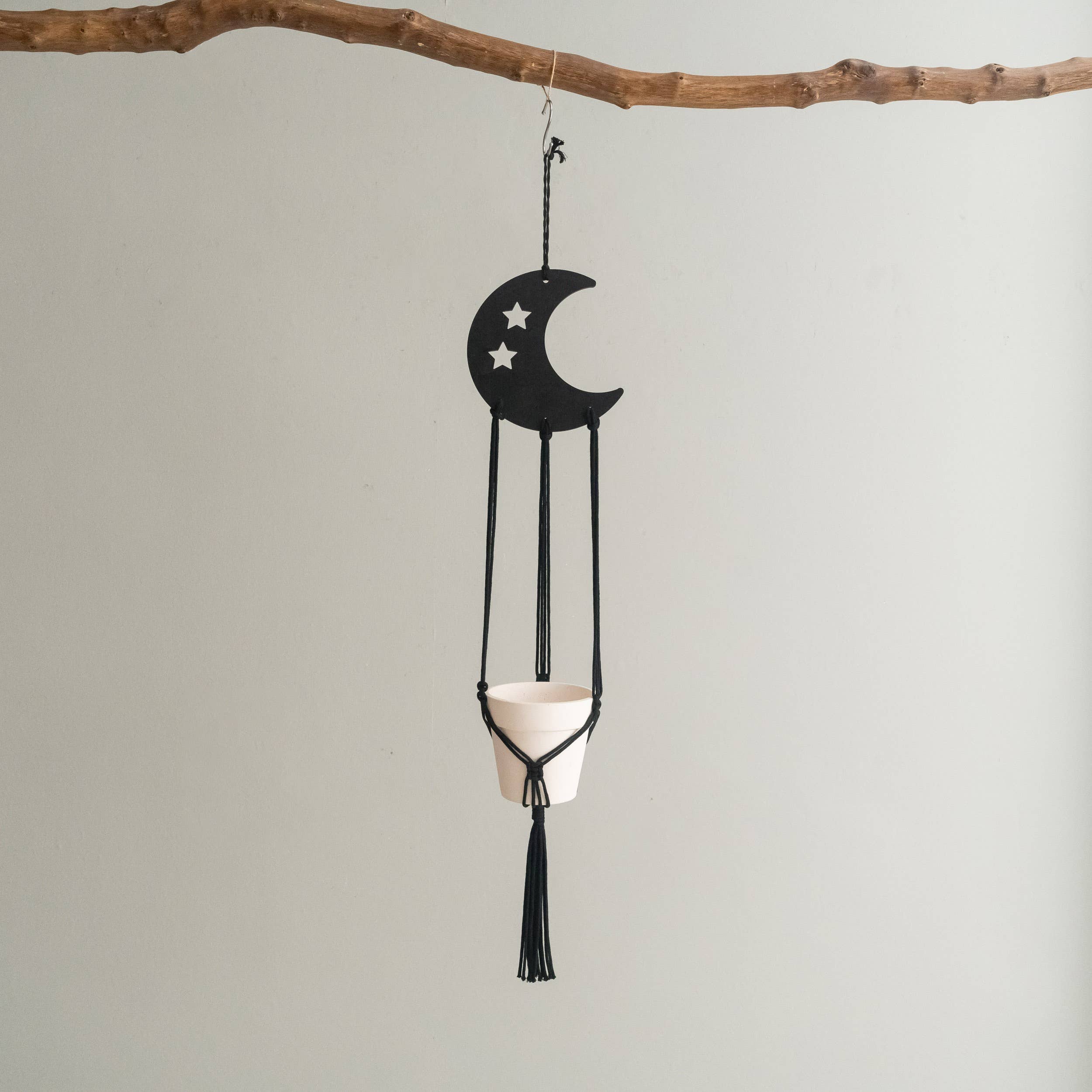 BeanDaikon – Engroshandel Hængende plantekasse – Gotisk Macramé Planteophæng Halloween Dekoration I9815