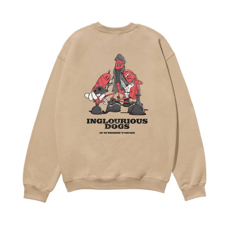 Inglourious Dogs Heavyweight Organic Sweatshirt Sand for wholesale by Weekend Concept