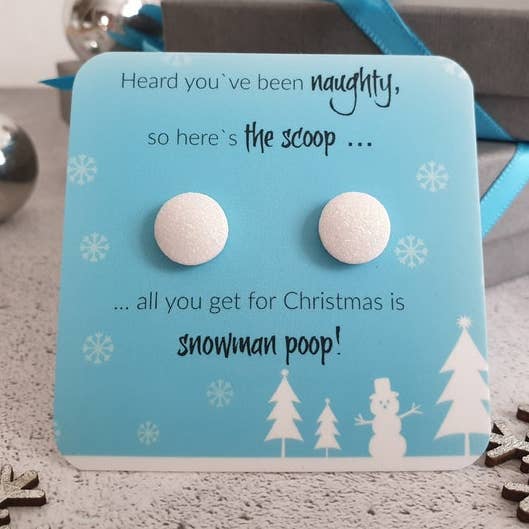 Pendientes de muñeco de nieve, regalo de mordaza de Navidad para venta al por mayor de Elis by Unikatni Nakit Alma