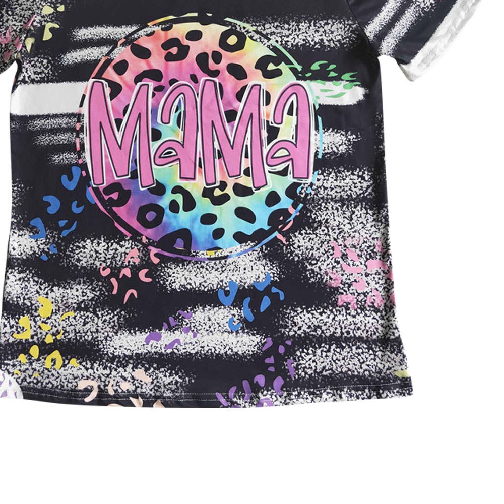Aier Wholesale - Wholesale Mommy & Me Sets - Baby girls Mama and me tie dye short sleeve shirts(mommy and me)6