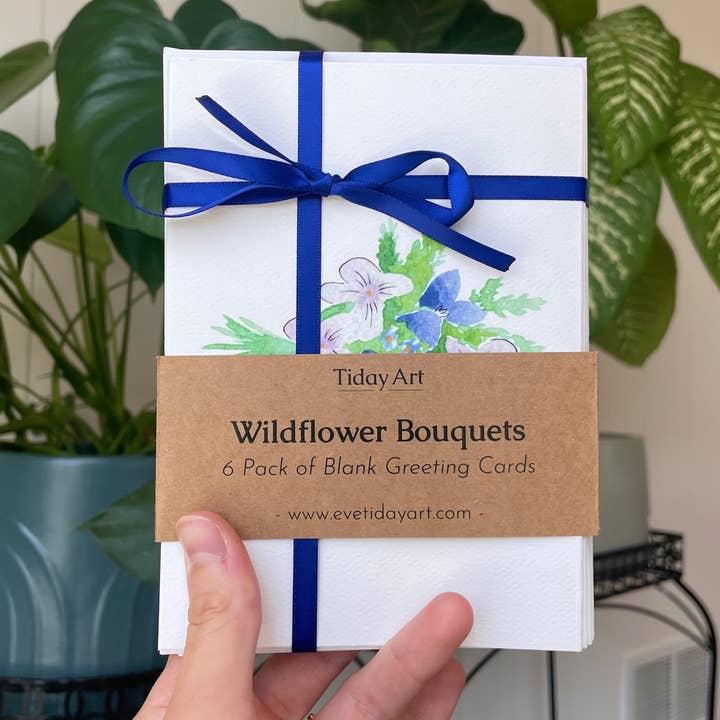 Tiday Art - Wholesale Everyday Greeting Card - Floral Bouquets Greeting Card Pack – A6 Set of Six1