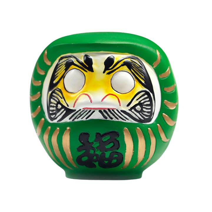 Urban Tokyo – wholesale Decorative figurine – 3.5 Inch Lucky Daruma Green Vitality Unpainted Eyes (1/36)4
