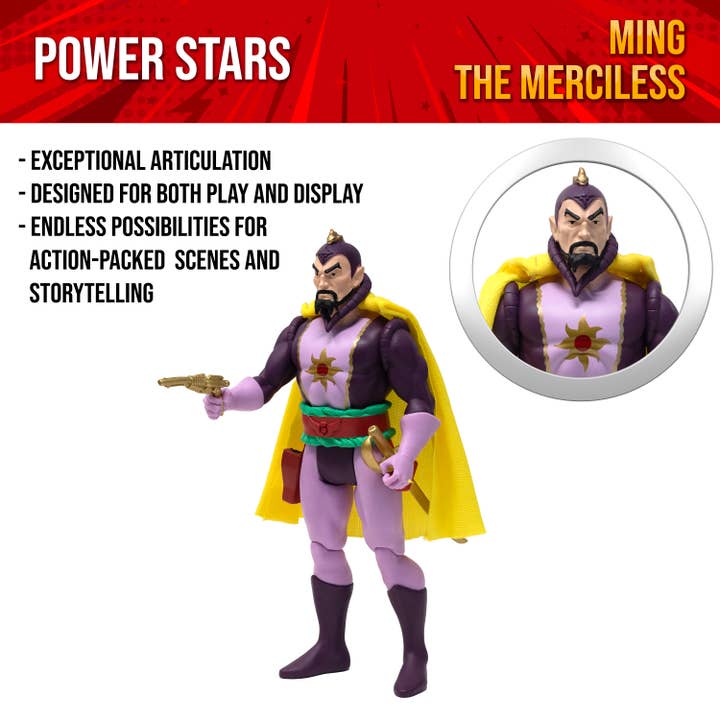 Boss Fight Studio Llc - Wholesale Figurine Toy - Kids - LOOK! Power Stars Action Figure: Ming the Merciless BARGAIN!