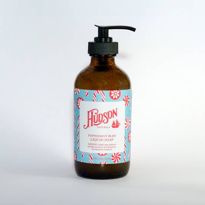 Peppermint Bliss Liquid Soap for wholesale by Hudson Naturals