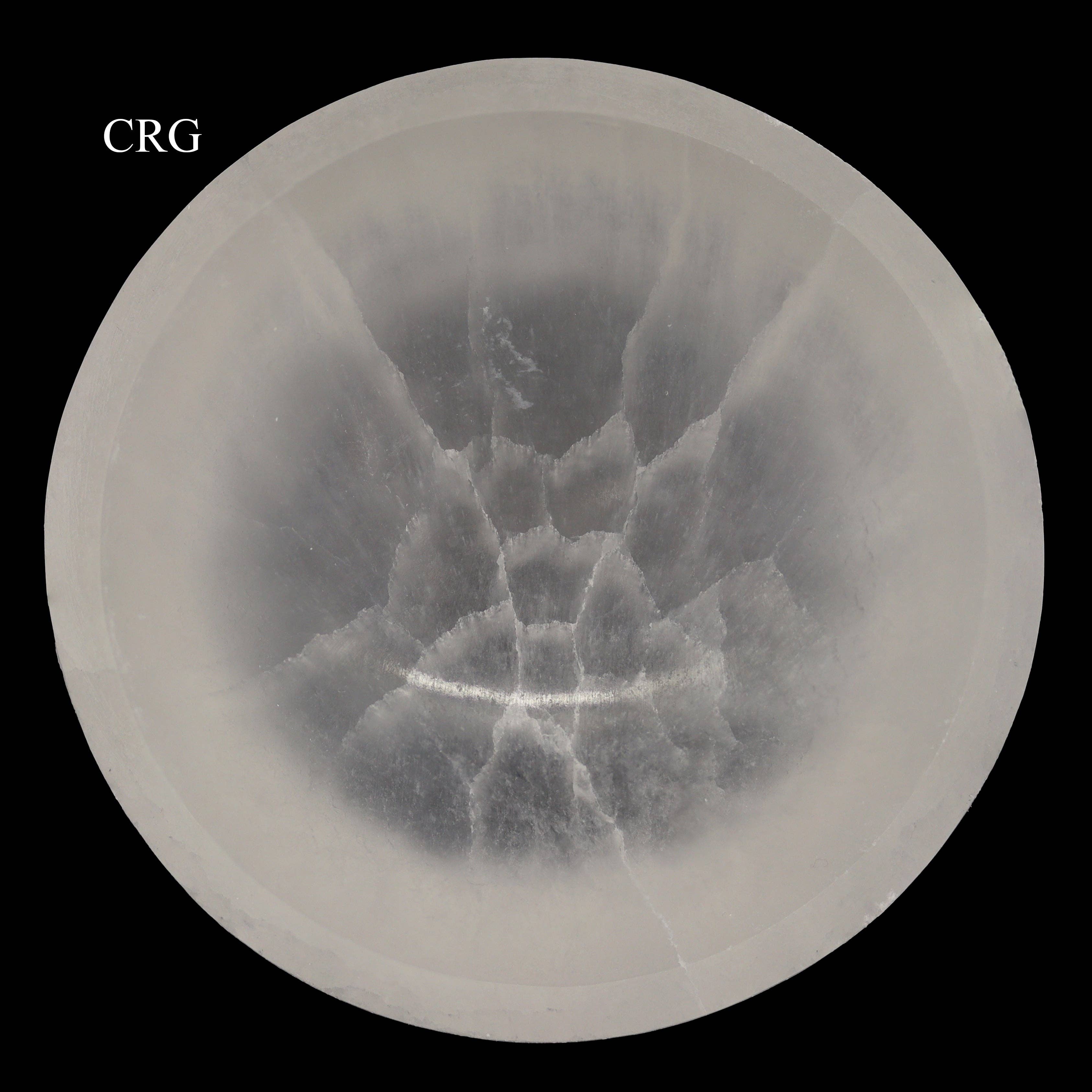 Crystal River Gems LLC - Wholesale Spiritual Stone/Crystal - QTY 1 - Selenite Round Bowl / 8 cm AVG1