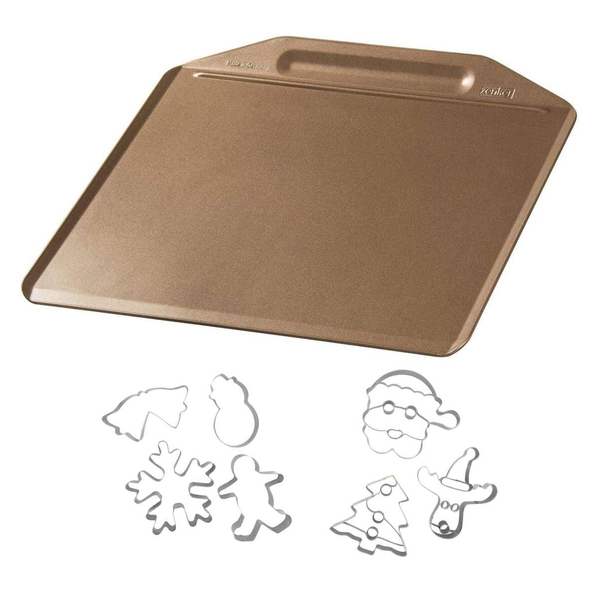 Zenker – Tapete de forno por atacado – Tabuleiro de forno sem bordas e 7 cortadores de biscoito de Natal Zenker Natal0