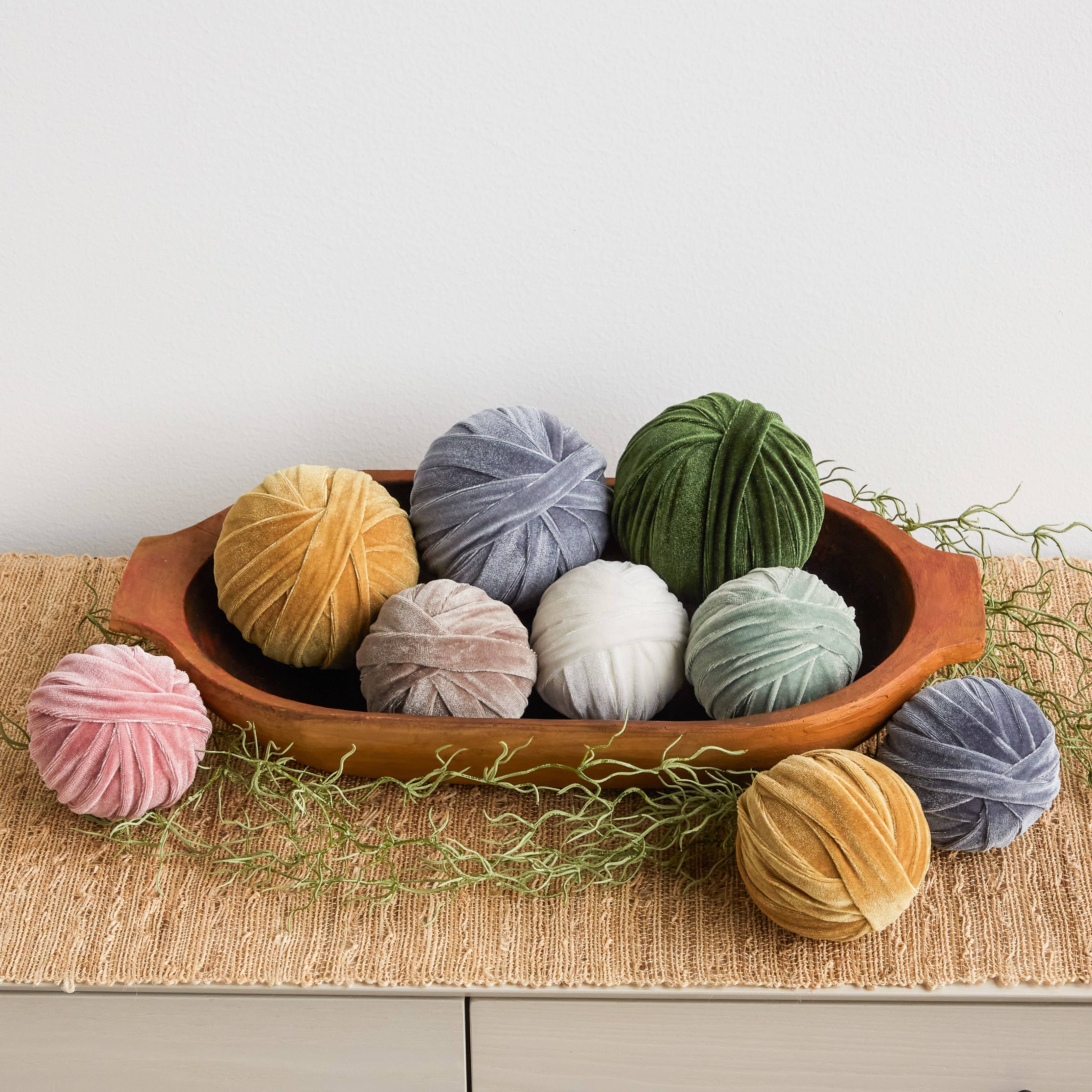 Your Heart's Content - Wholesale Decorative Tabletop Object - Velvet Spheres Spring Table Decor Fall Centerpiece Gift for0