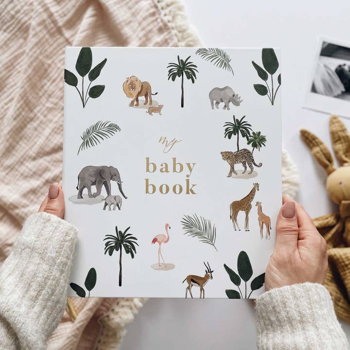 Blush And Gold - Wholesale Herinneringenboek - Kinderen en baby - My Baby Book (Jungle) luxe cadeau voor nieuwe ouders + doos