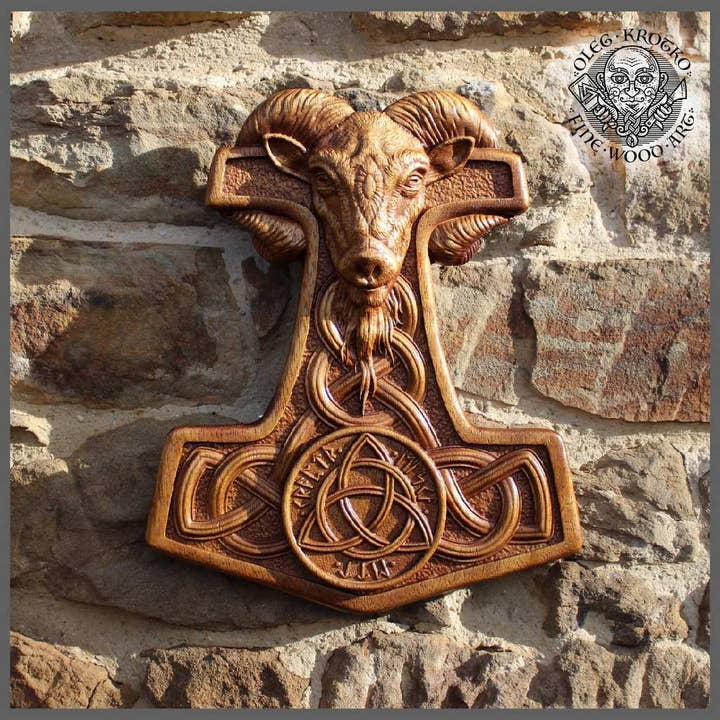 MJÖLNIR o THOR HAMMER. Splendido pezzo d'arte norrena per la vendita all'ingrosso da parte di Forged In Wood