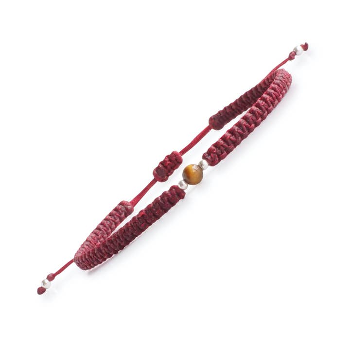 Makarla - Handmade Colombian Jewelry - Vendita all'ingrosso Gioielli - Uomo - Bracciale da uomo con perline macramè occhio di tigre | Regali per uomo