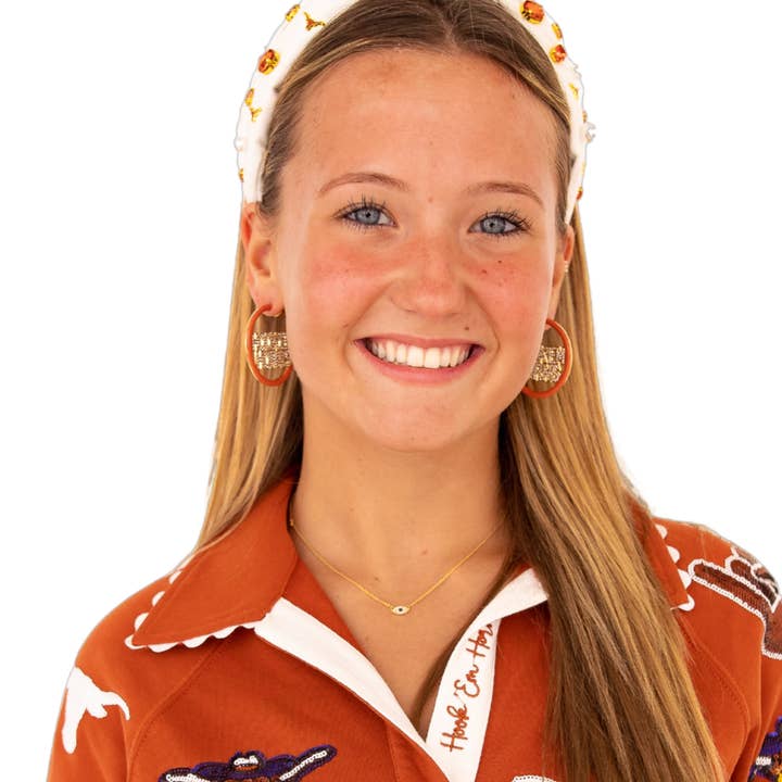 Brianna Cannon - Wholesale Fashion Headband - Women's - Texas White Logo Headband2