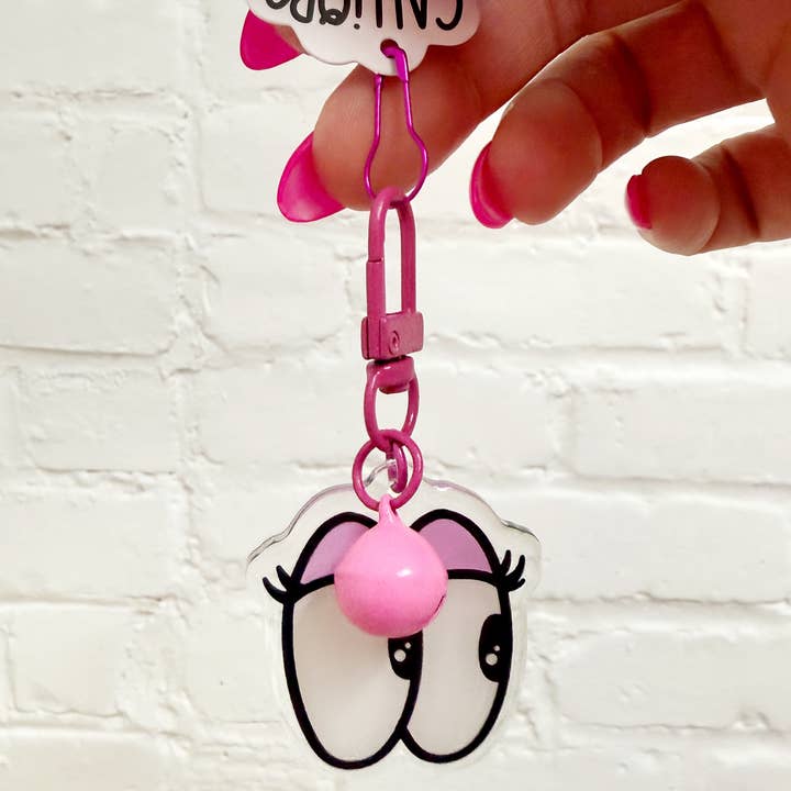 Sassy Side-Eye Mini Bag Charm for wholesale by Calliope