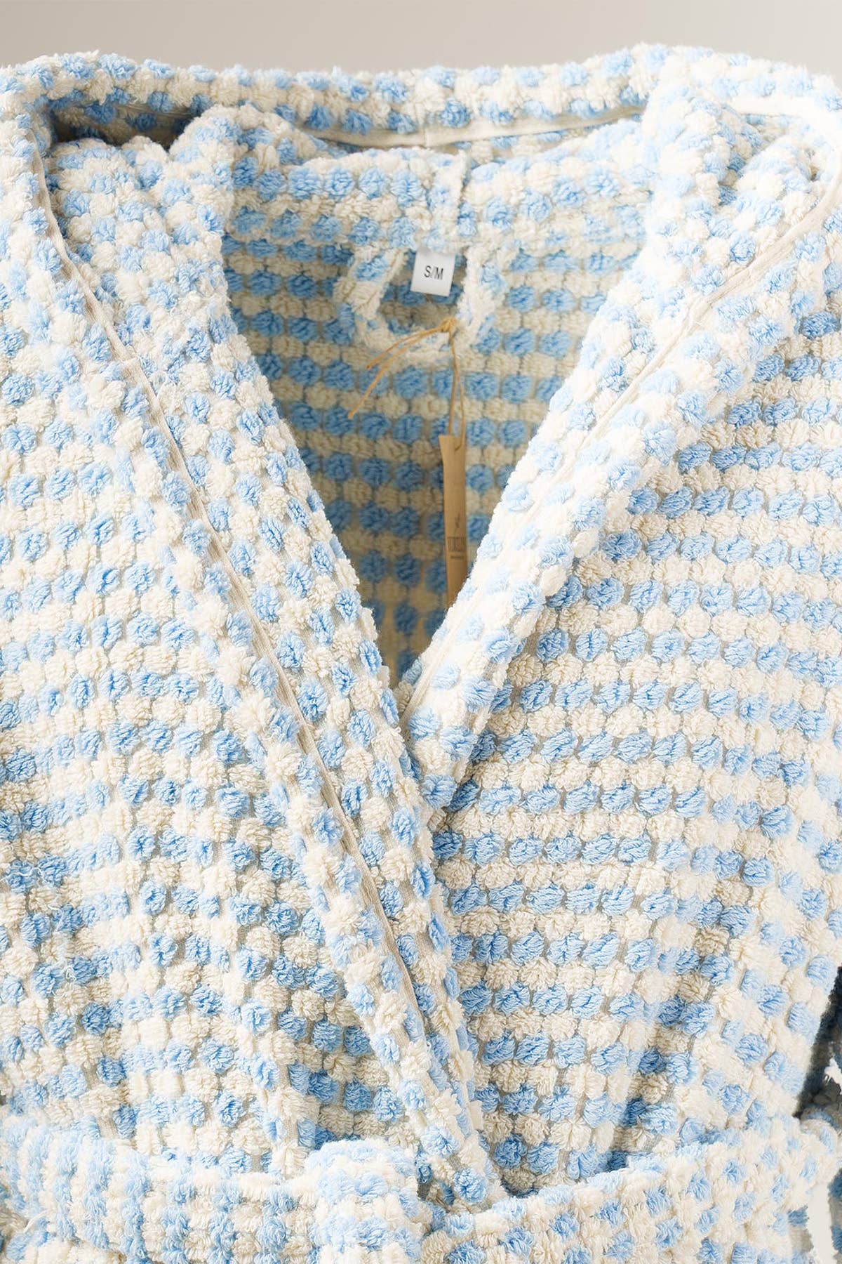 YURTLUS - Wholesale Robe - Women's - Unique 100% Cotton Pockets Bathrobe, Bubble Handwoven Robe42