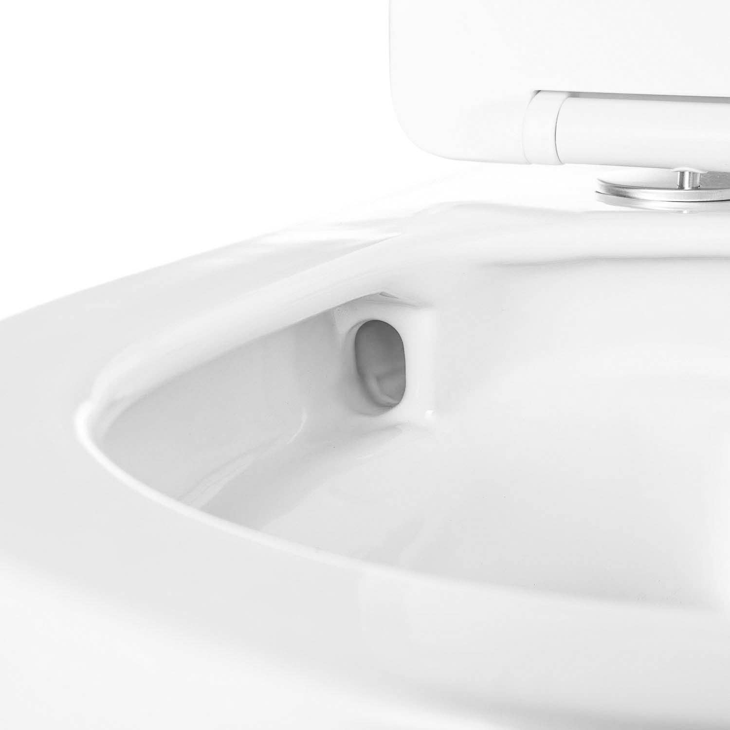 Stilform Handels GmbH – Engroshandel Tilbehørssæt til badeværelset – Whirlflush væghængt toilet Soho 3.0 uden kant med tornado skyl i hvid højglans inkl. toiletsæde8