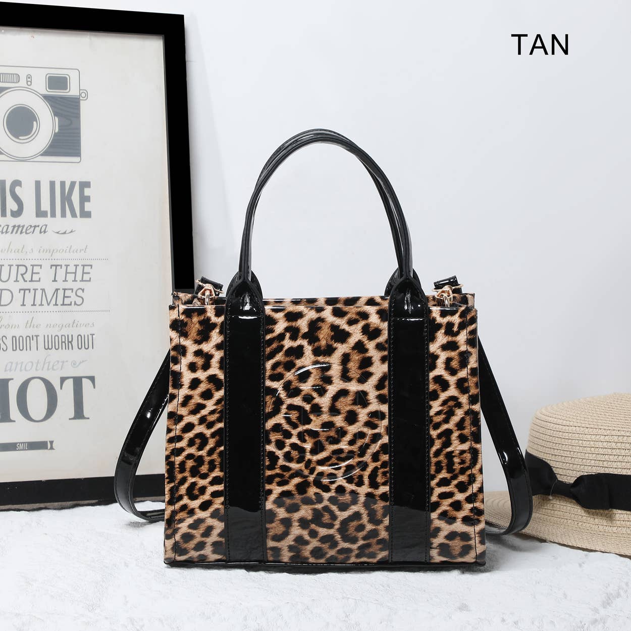 House of Milano – wholesale Tote bag – Women's – 25433 Leopard Print Patent Tote Bag0