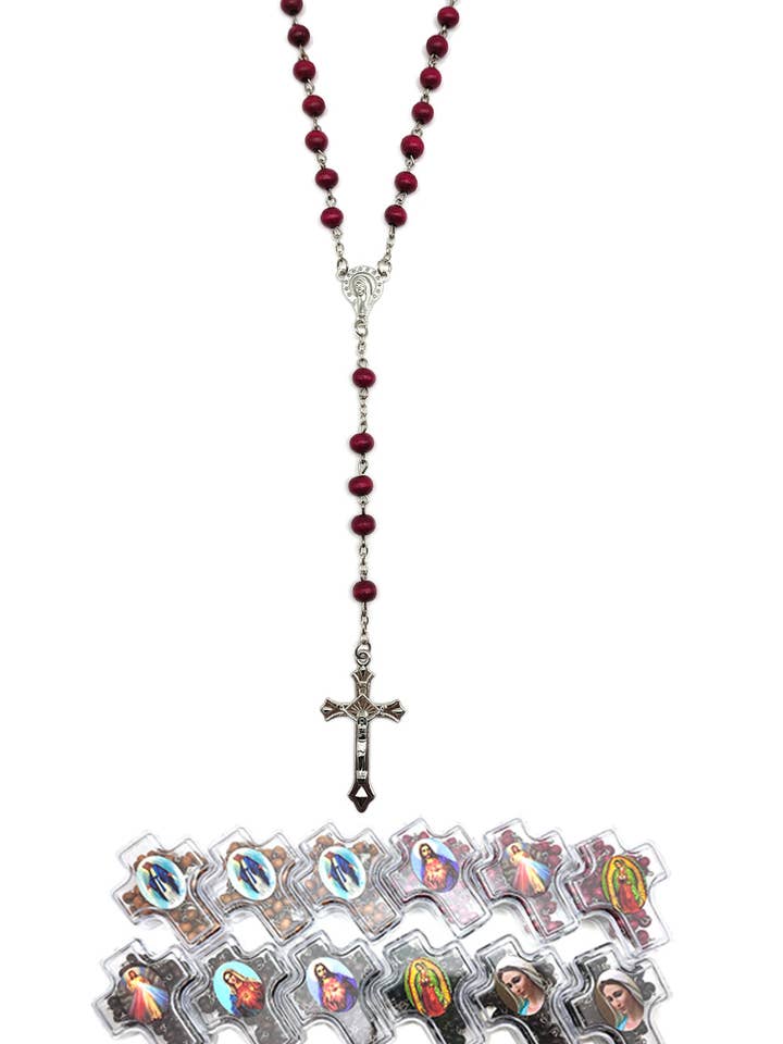 Rosario Religioso in Legno per la vendita all'ingrosso da parte di Lucylou Collection
