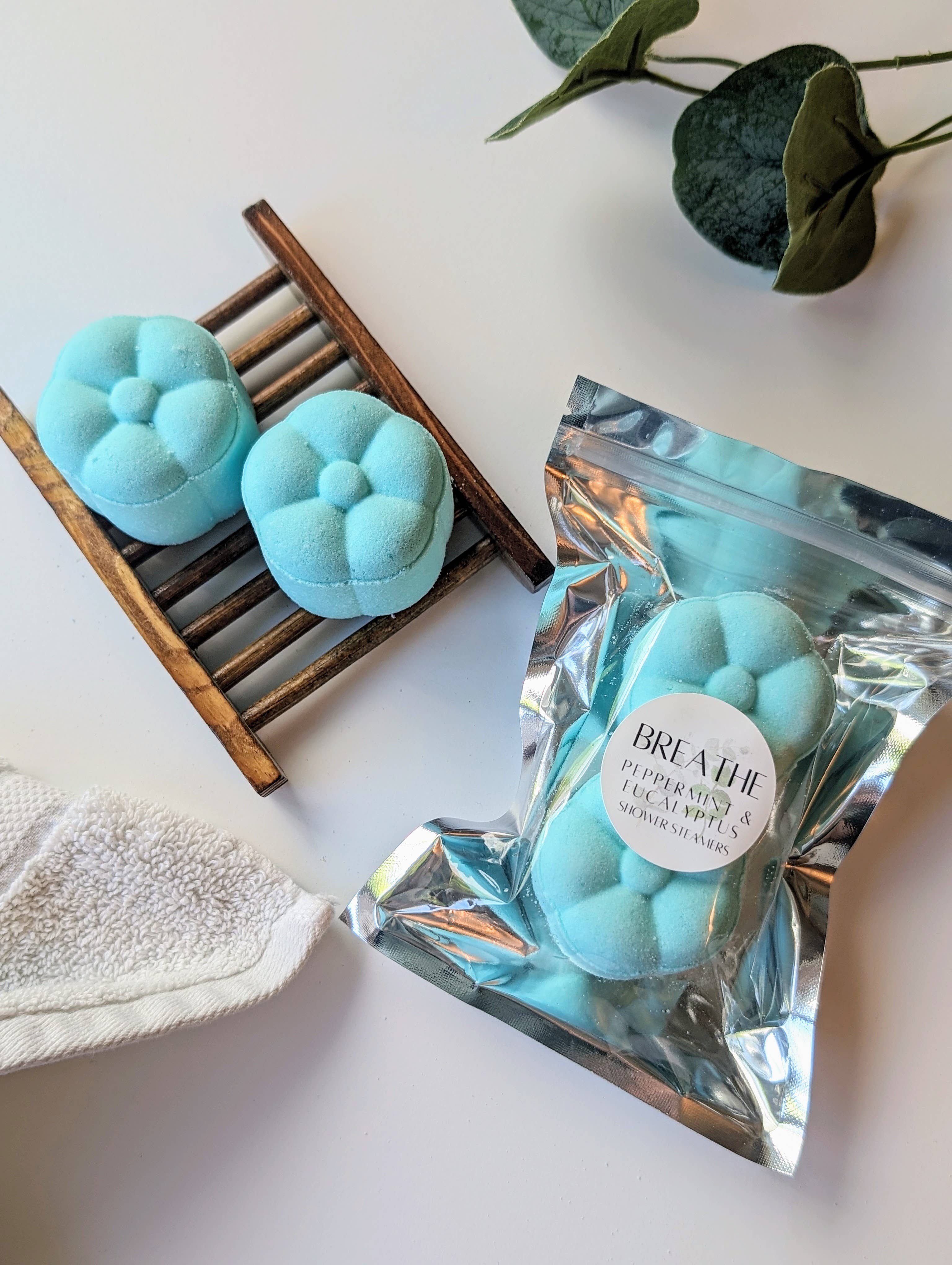 Beachy Bubbles Bath Co - Wholesale Shower Steamer/Bomb - Breathe Shower Steamers2