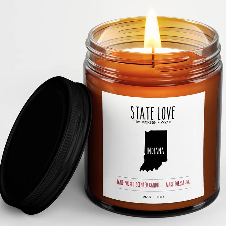 Vela aromática de Indiana vertida a mano para venta al por mayor de Jackson + Wyatt