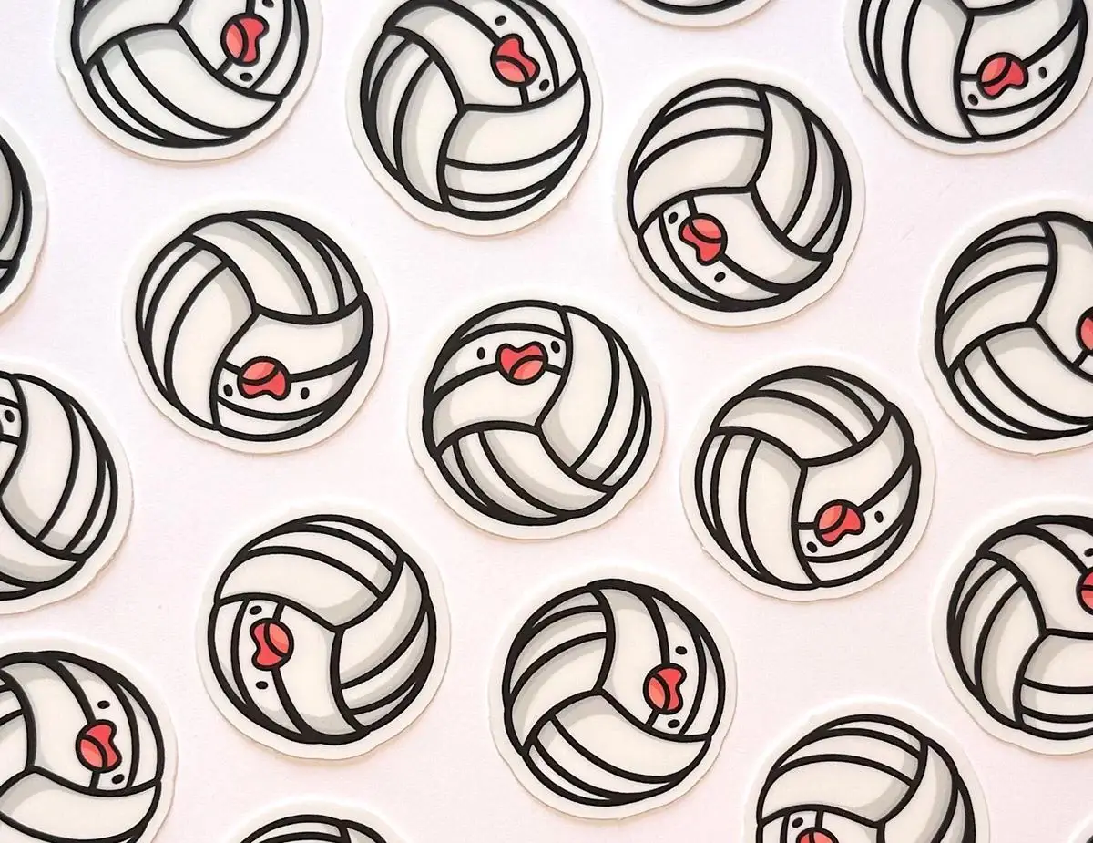 Shop Emily M - Wholesale Sticker - Volleyball Mini Sticker1