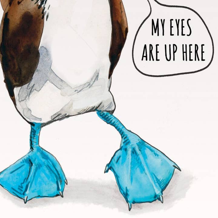 Liyana Studio - Wholesale Everyday Greeting Card - Blue footed Boobie - Funny Just Because Card1