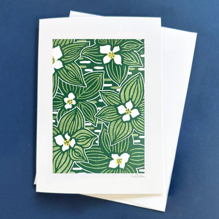 Nan Onkka Prints - Wholesale Everyday Greeting Card - Bunchberries Greeting Card1