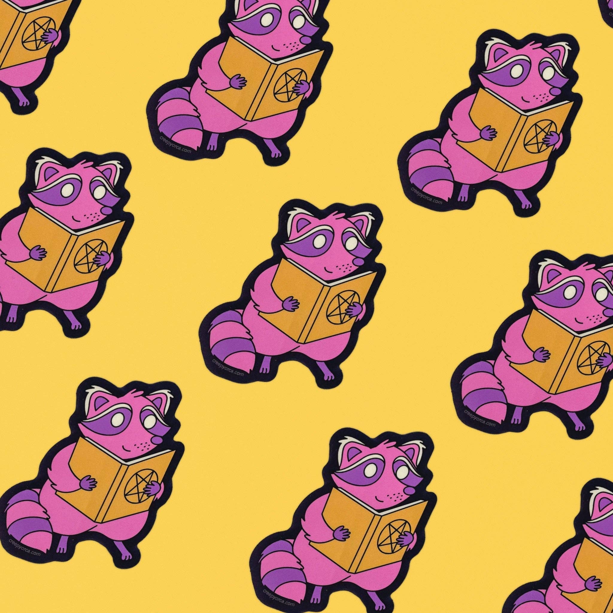 Creepy Orca Supply Company - Wholesale Sticker - The Raccoon Arcanist Occult Critter Sticker4