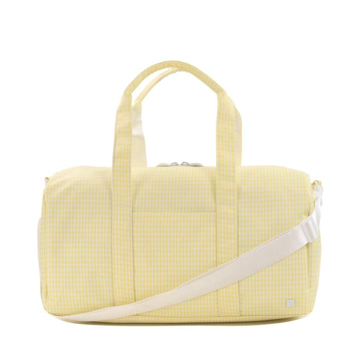 WEEKENDER Duffel Bag - GINGHAM BUTTERCUP for wholesale by TRVL Design