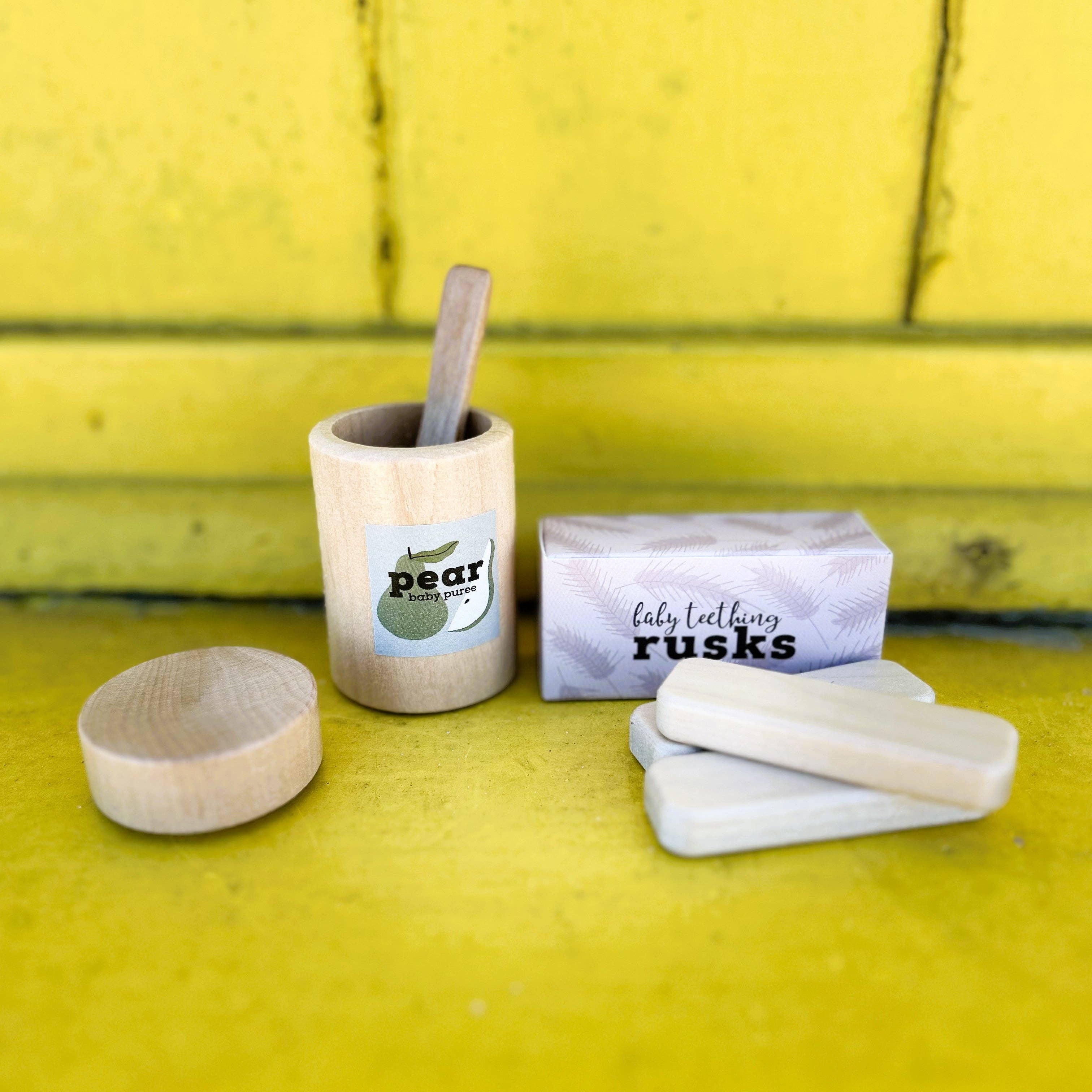 Make Me Iconic - Wholesale Wood Toy - Kids - WOODEN TOY -  LOOSE CHANGE DOLL FEEDING PEAR PUREE12