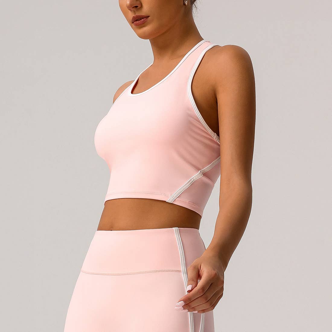 Sodalemon - Vendita all'ingrosso Maglia sportiva - Donna - Top sportivo da donna imbottito con spalline a I e blocco di colori8