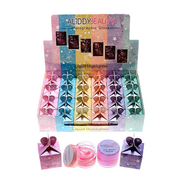 Cap Zone - Wholesale Makeup Highlighter - Holographic Glow Liquid Highlighter Luminizer Jar0