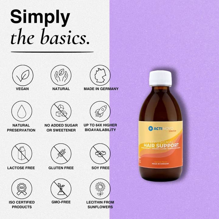 ActiNovo - Wholesale Oral Supplement/Vitamin - Liposomal Hair Support | Apricot3