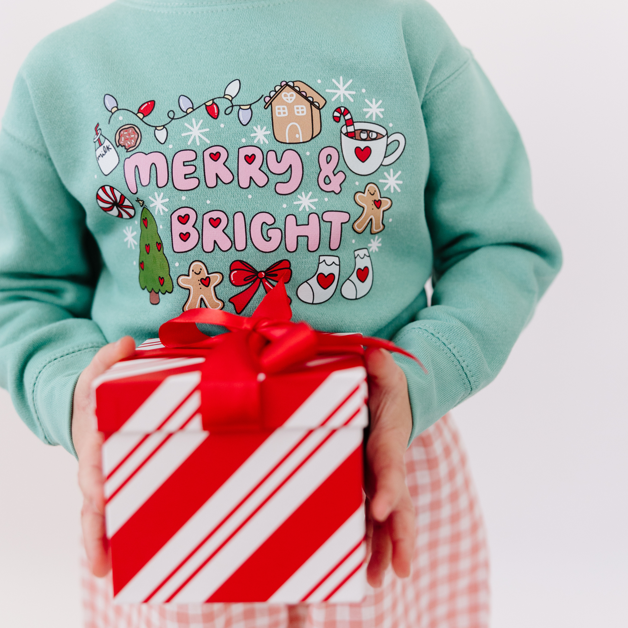 Benny & Ray Apparel - Vente Sweat-shirt – enfant - Chandail à capuchon de Noël Merry and Bright pour enfants   6