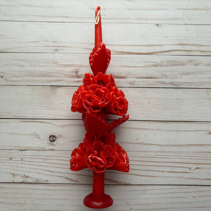 Candela rossa grande alla calendula di Oaxaca per la vendita all'ingrosso da parte di Viva Greetings