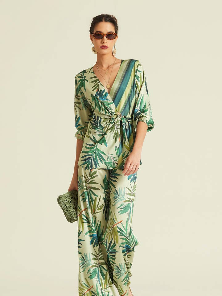 Lioto Printed Stretch Viscose Top for wholesale by OKY