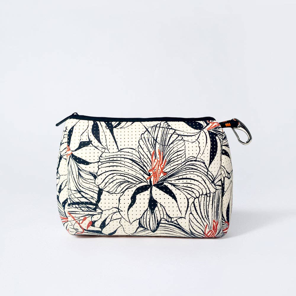 Pop Ups Brand - Vente Pochette – femme - GRANDE POCHETTE EN NÉOPRÈNE FLEURS D'HIBISCUS1