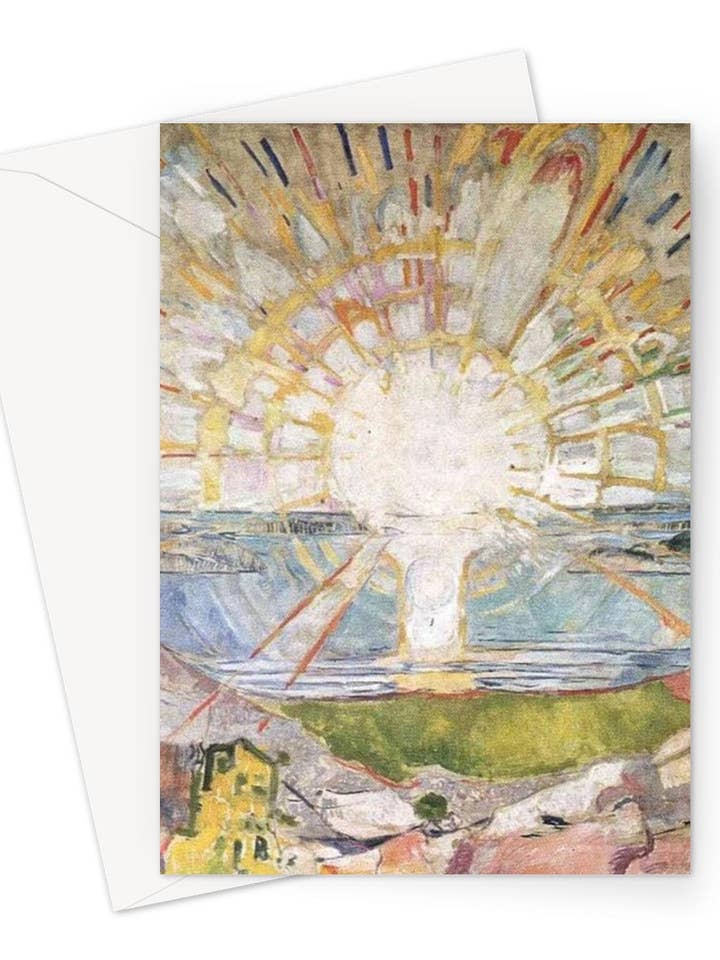 The Sun by Edvard Munch (detail), oil on canvas, 1911–16 - greeting card for wholesale by Flashback Shop