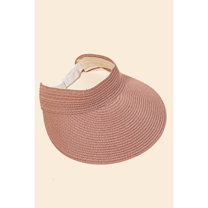 Anarchy Street - Wholesale Visor – Women's - Natural Straw Fashion Visor