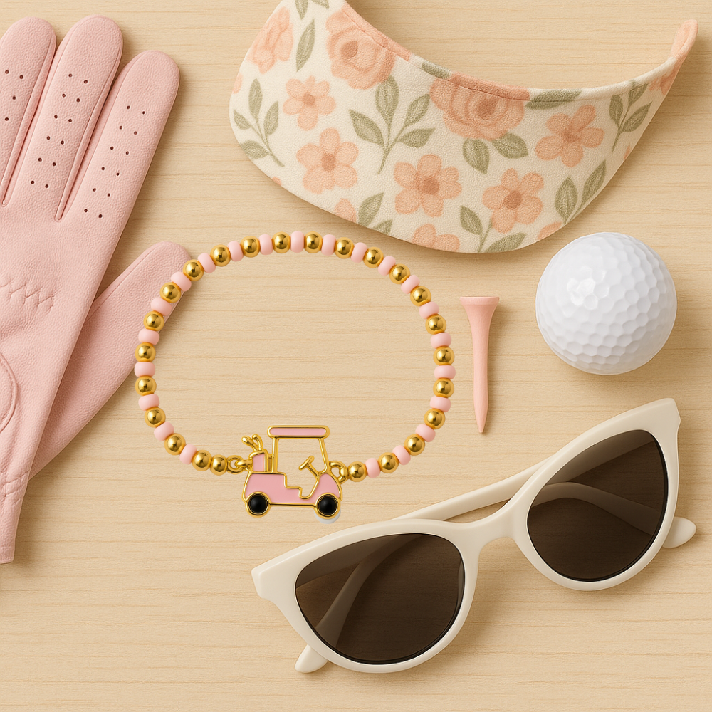 Born to Rally – Engroshandel Armbånd med vedhæng – Golfvogn Perlearmbånd1