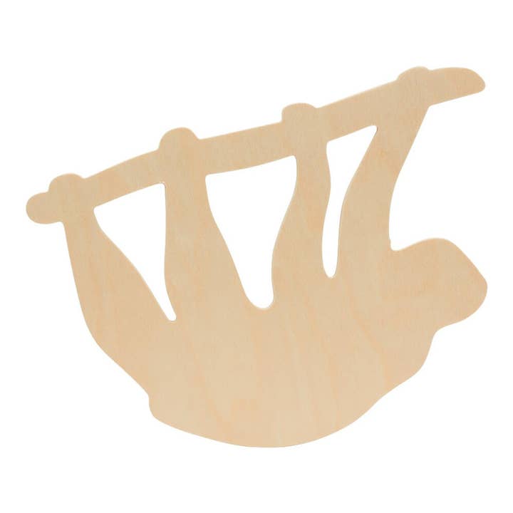 Wooden Cutout Jumbo Sloth, 13" for wholesale by Woodpeckers Crafts