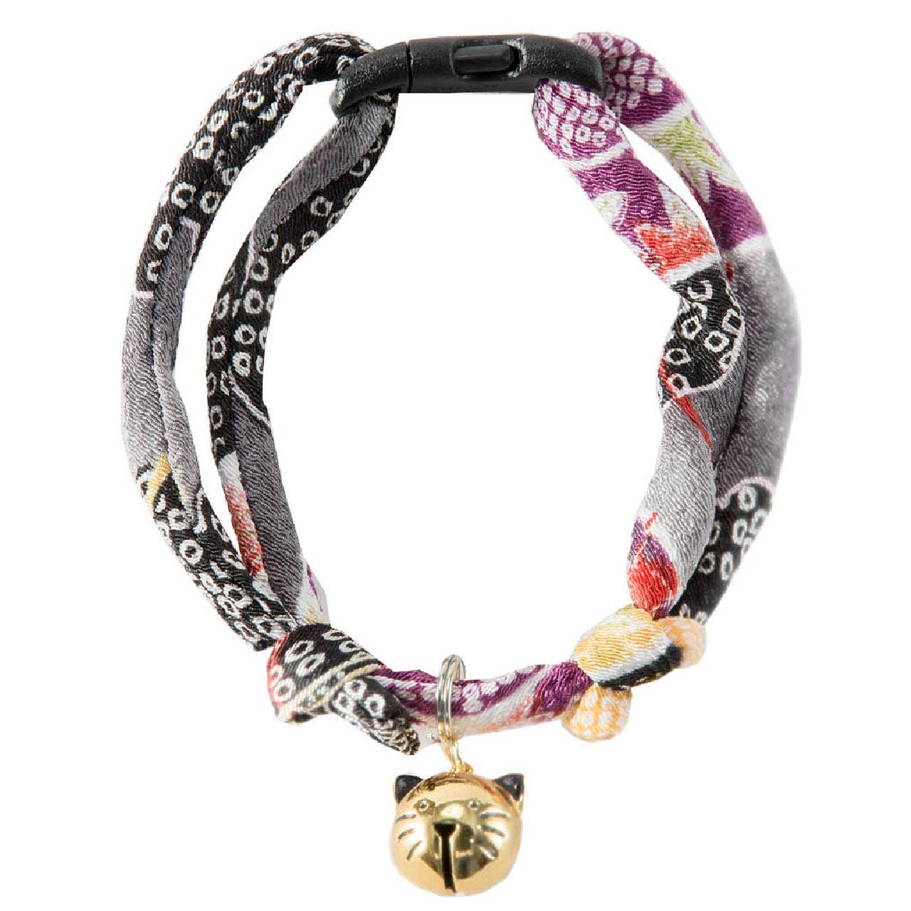 MOON-X USA, INC. - Wholesale Pet Collar - Cat - Chirimen Hanabi Fireworks Cat Collar (Gray)2